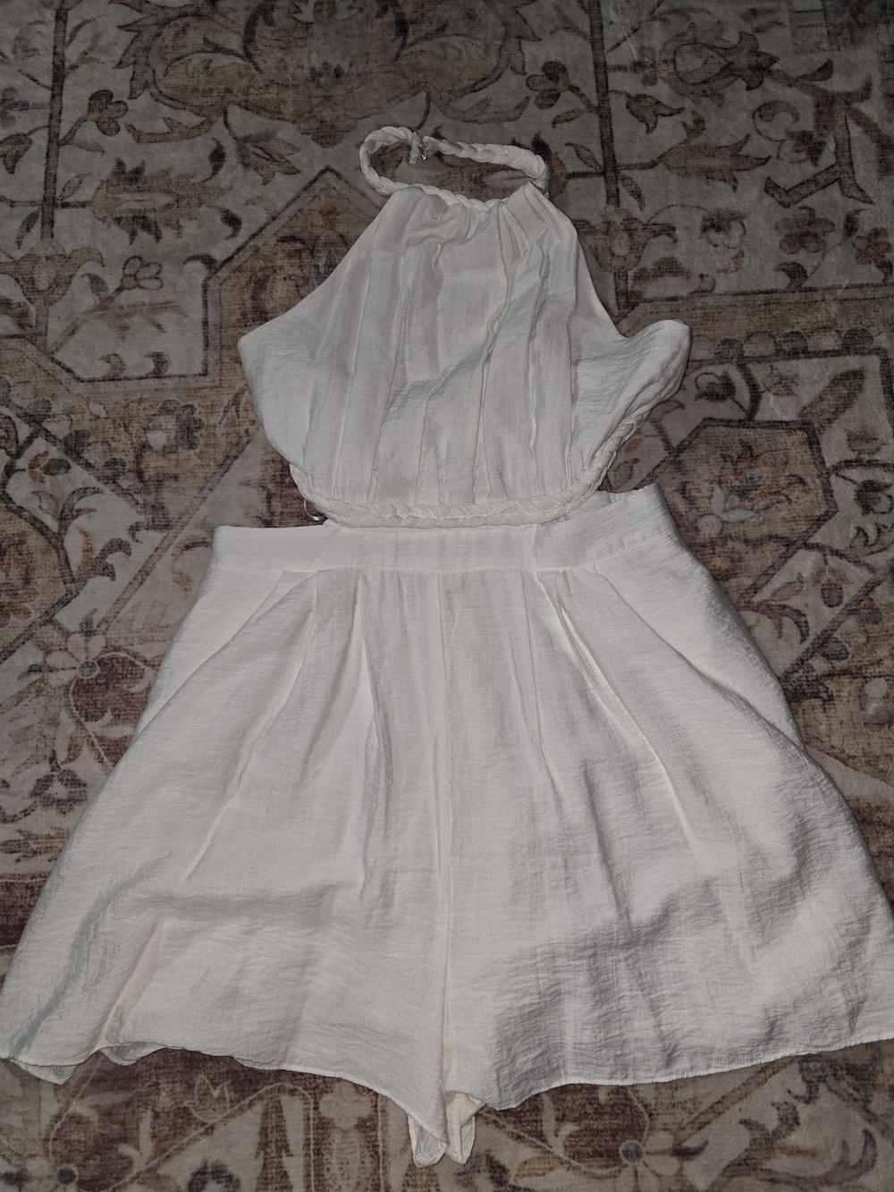 Anna Grace White Strapless Romper Dress